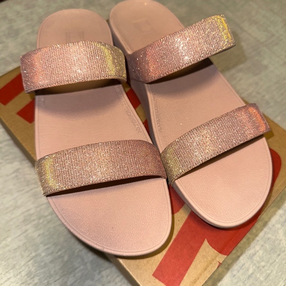 Fitflop Rose Gold Slides - Picture 1 of 6